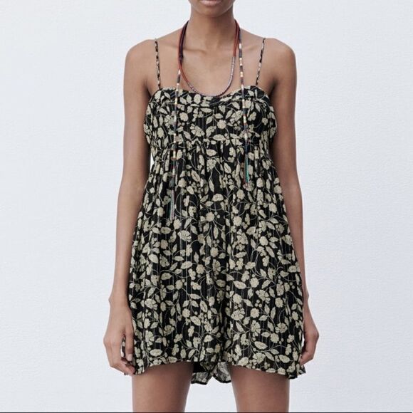 NWT Zara Printed Jumpsuit  - Picture 1 of 9